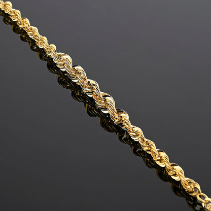 10K Yellow Gold Royal Rope Bracelet – A Statement of Strength and Style