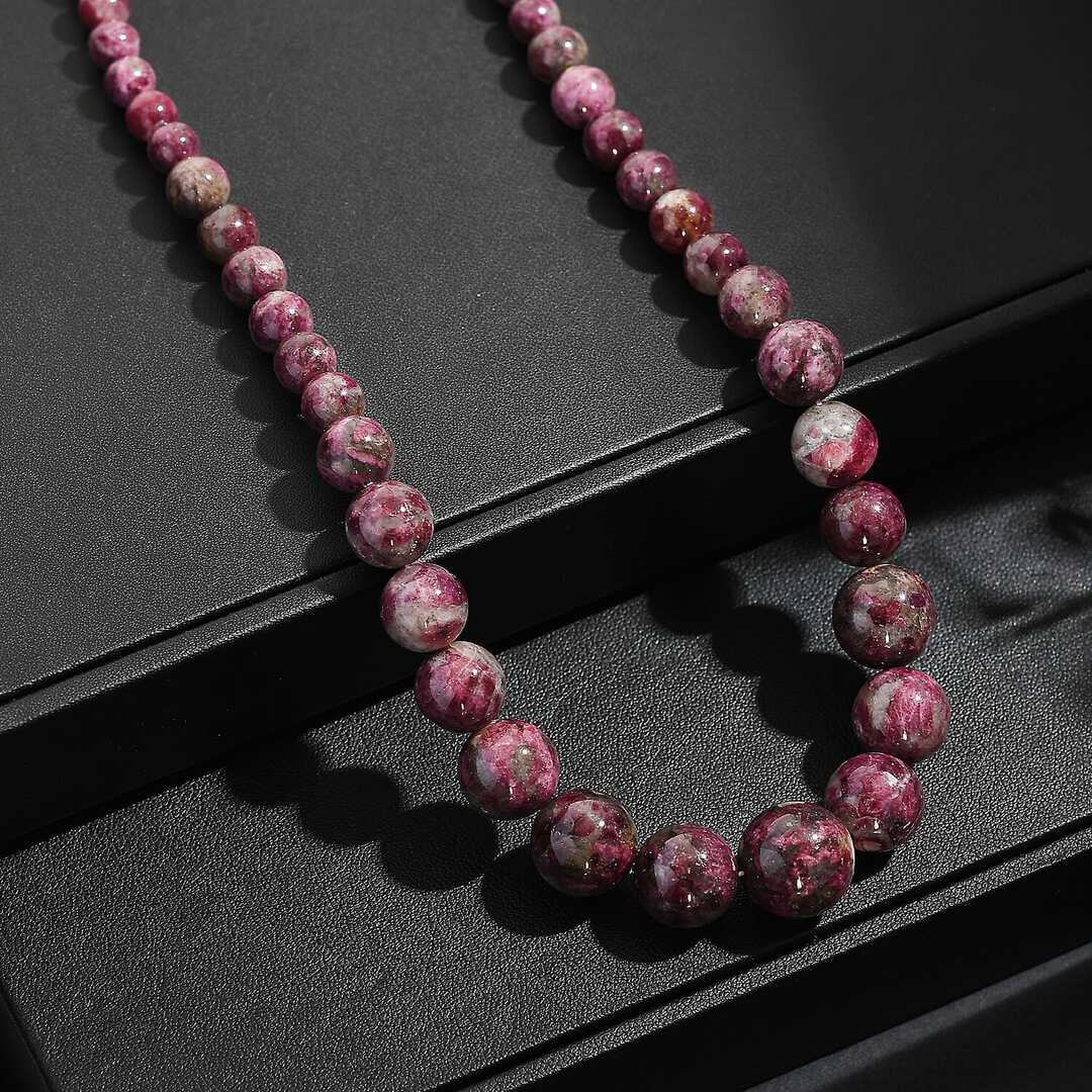 Pink Tourmaline Beaded Necklace