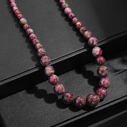 Pink Tourmaline Beaded Necklace