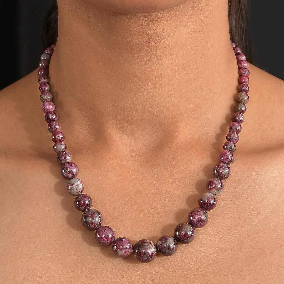 Pink Tourmaline Beaded Necklace