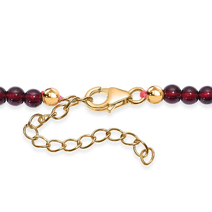 Celebrity Beaded Mozambique Garnet Necklace — Deep Passion & Timeless Glamour