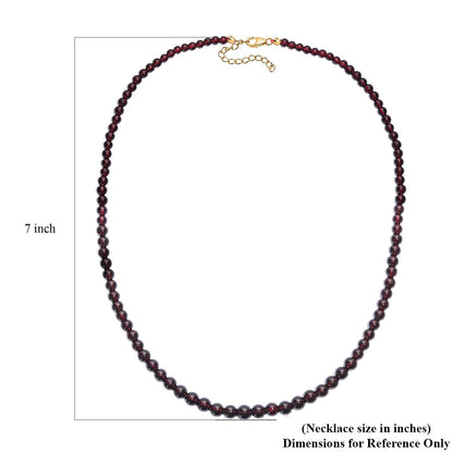 Celebrity Beaded Mozambique Garnet Necklace — Deep Passion & Timeless Glamour