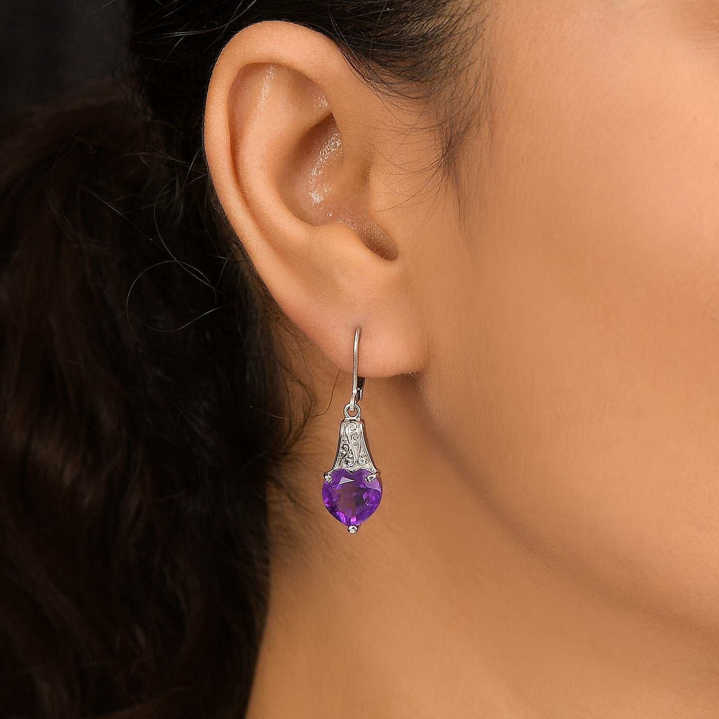 EverTrue African Amethyst Earrings — Spiritual Clarity & Elegant Charm