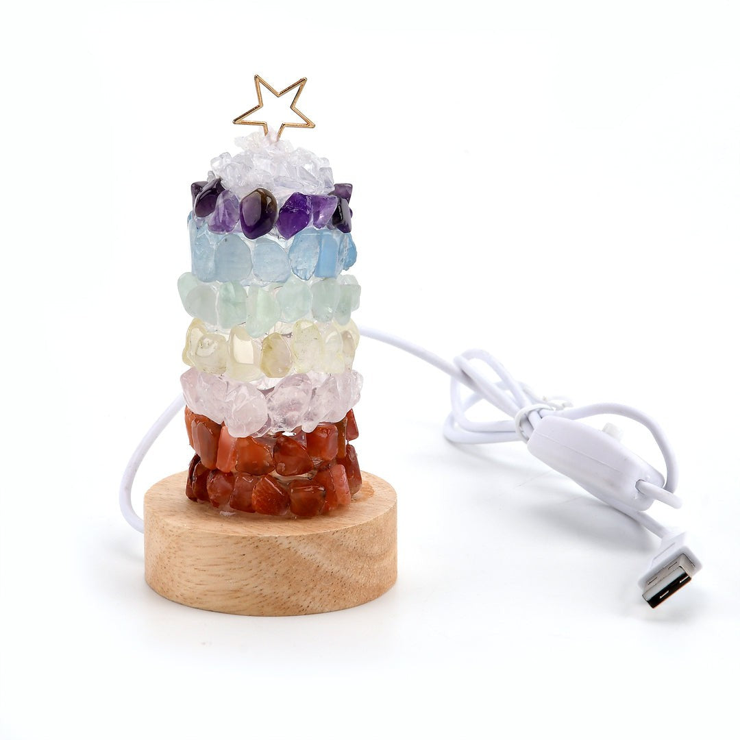 Christmas Chakra Crystal Lamp - Light Up Your Holiday