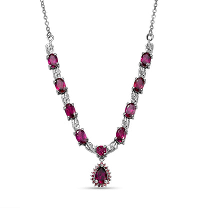 Twilight Leaf Glow Orissa Rhodolite Garnet Necklace — Passion, Strength & Radiant Presence