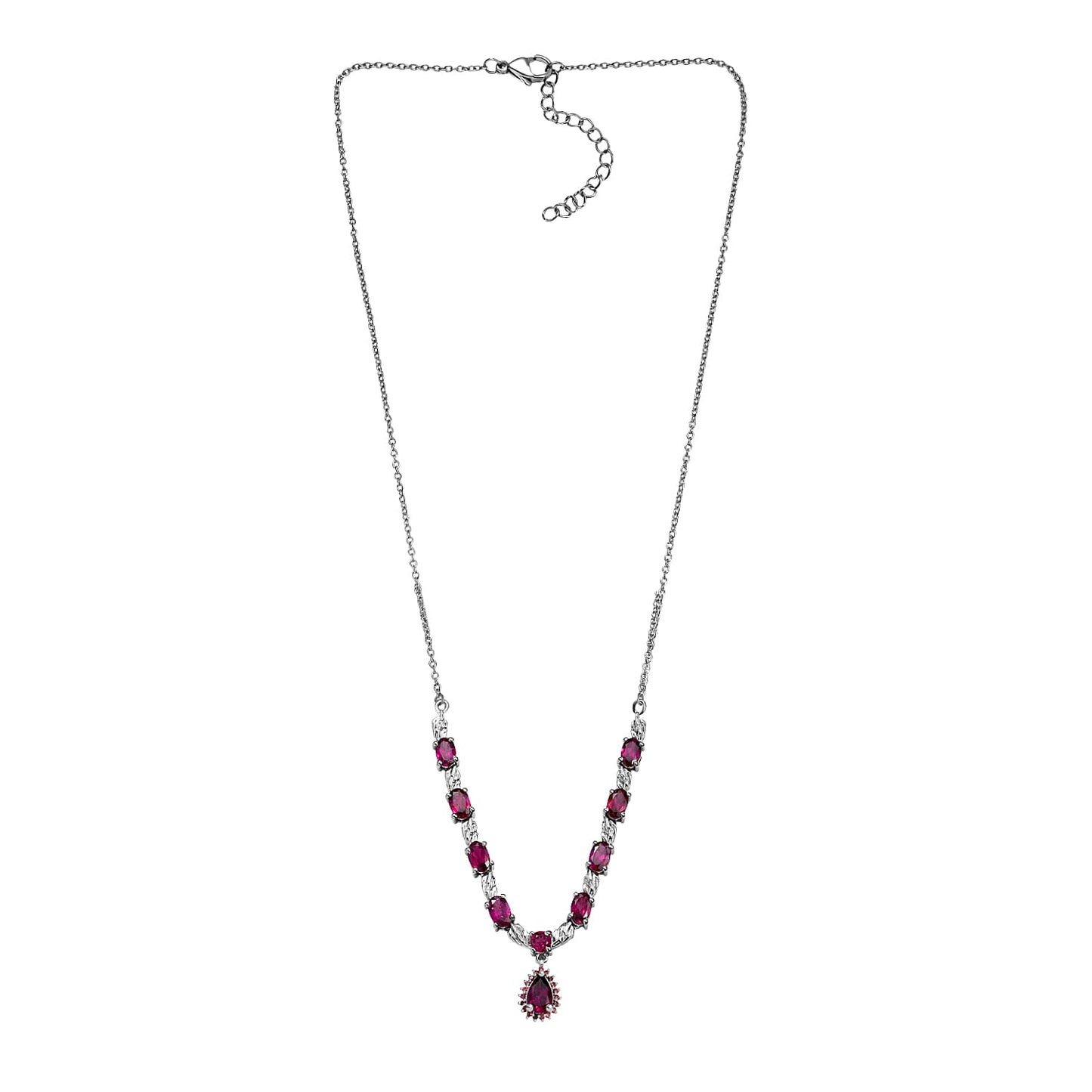 Twilight Leaf Glow Orissa Rhodolite Garnet Necklace — Passion, Strength & Radiant Presence