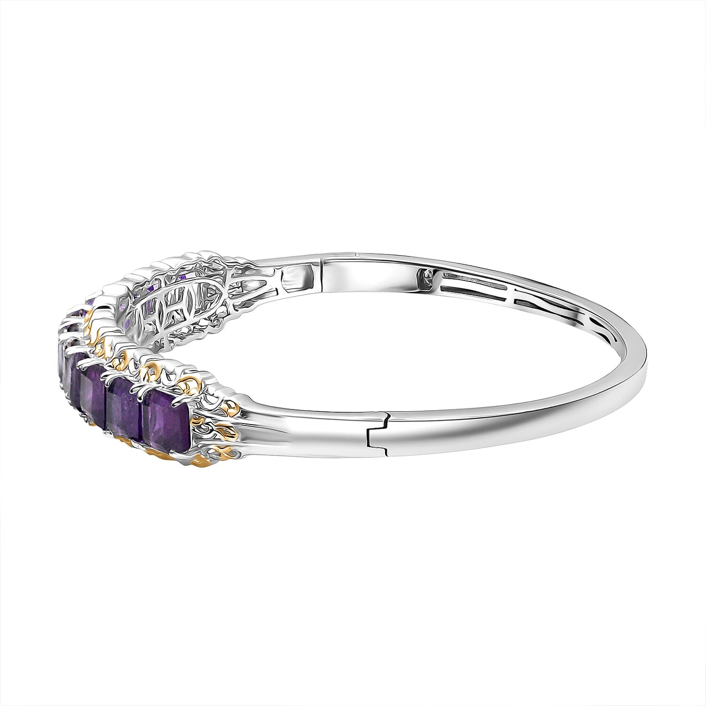 EverTrue African Amethyst Bangle Bracelet — Bold Sparkle & Inner Harmony