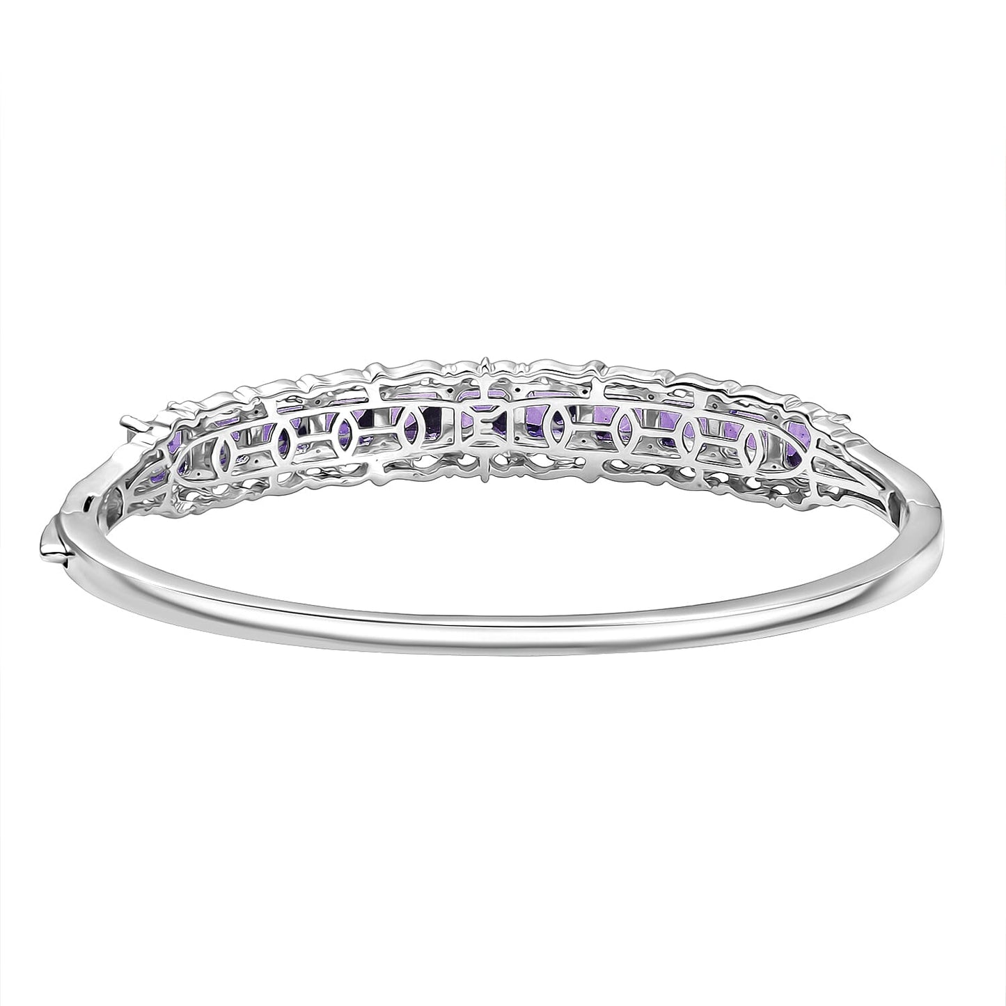 EverTrue African Amethyst Bangle Bracelet — Bold Sparkle & Inner Harmony