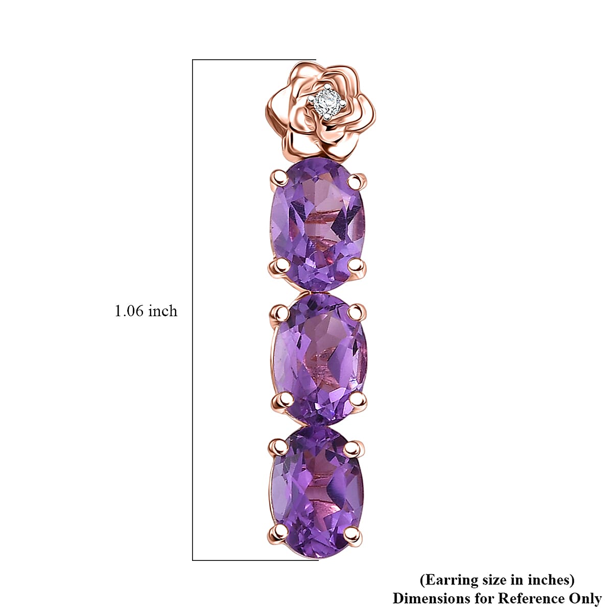 Italian Garden Rose de France Amethyst Earrings — Soft Romance & Timeless Grace