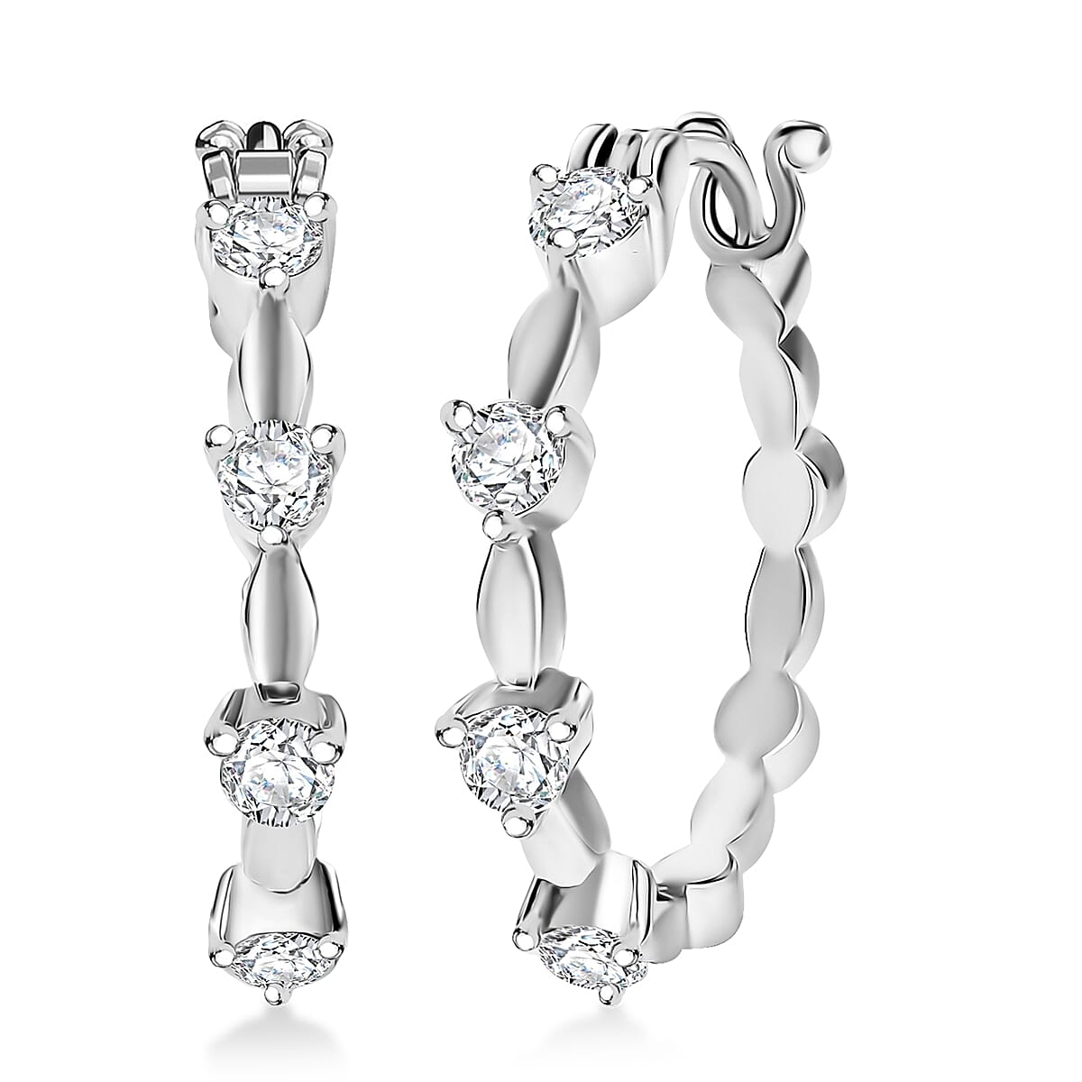Moissanite Hoop Earrings – Timeless Sparkle & Effortless Elegance