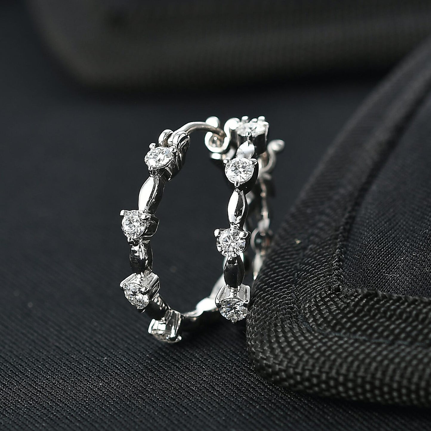 Moissanite Hoop Earrings – Timeless Sparkle & Effortless Elegance