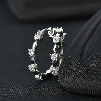 Moissanite Hoop Earrings – Timeless Sparkle & Effortless Elegance