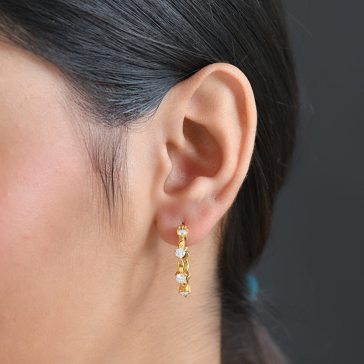 Moissanite Hoop Earrings – Timeless Sparkle & Effortless Elegance