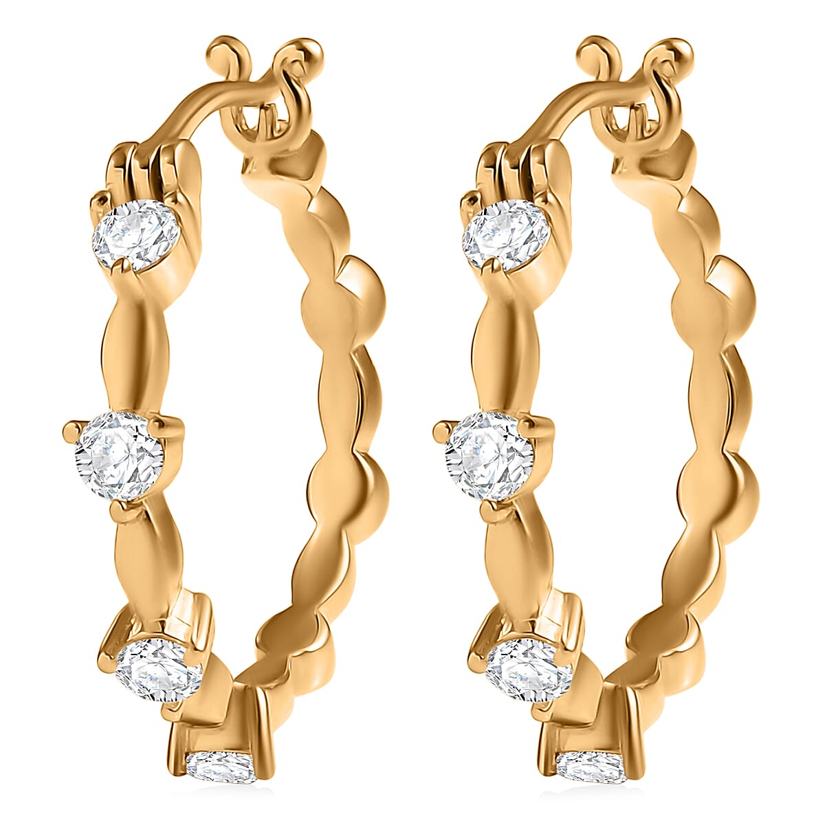 Moissanite Hoop Earrings – Timeless Sparkle & Effortless Elegance