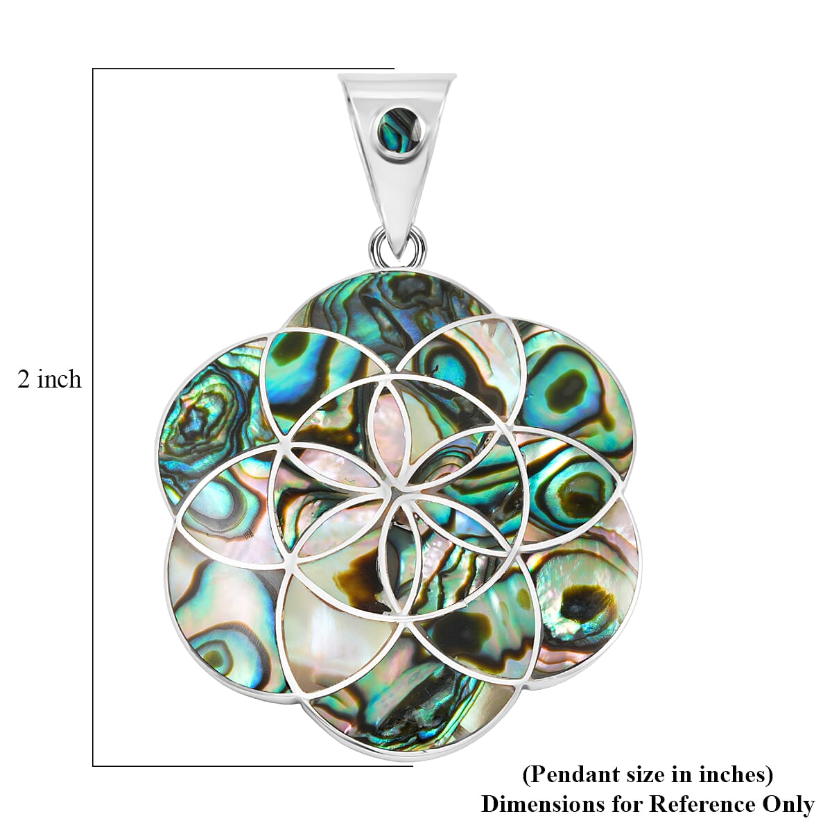 Mariana Flower of Life Abalone Pendant — Sacred Geometry & Oceanic Radiance
