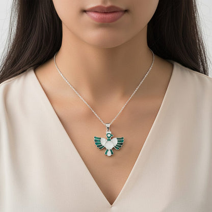 Peruvian Artistry Multi Gemstone Colca Condor Pendant — A Symbol of Freedom and Power