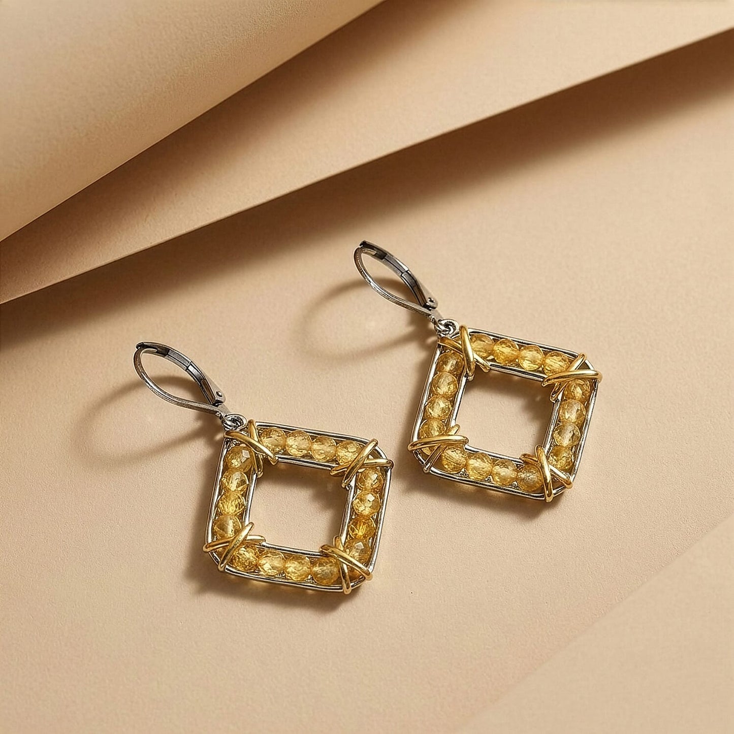 EverTrue Gemstone Beaded Dangle Earrings