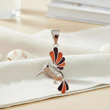 Hummingbird Multi-Gemstone Pendant — Joyful Motion & Vibrant Expression