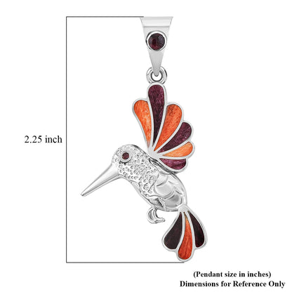 Hummingbird Multi-Gemstone Pendant — Joyful Motion & Vibrant Expression