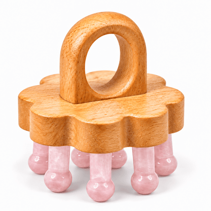 Rose Quartz Scalp Massager – Self-Care Relaxation Tool