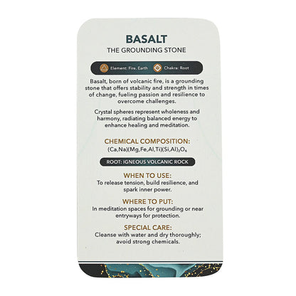 Basalt Sphere – Grounding Energy and Earthly Strength