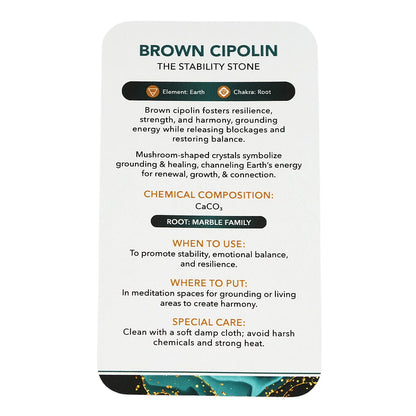 Brown Calcite Mushroom – Rooted in Resilience and Organic Balance