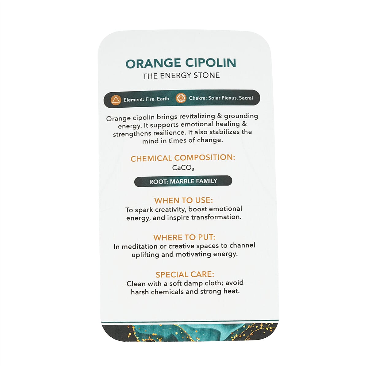 Cipolin Orange Freeform – Grounding Energy and Warmth