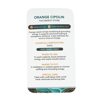 Cipolin Orange Freeform – Grounding Energy and Warmth