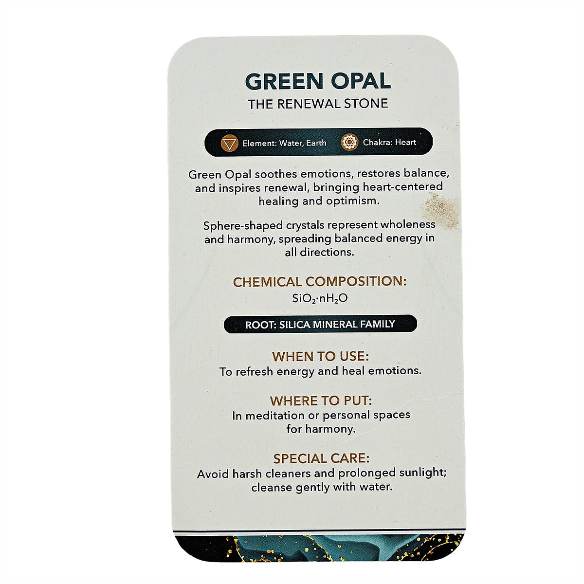 Green Opal Sphere – Heart-Centered Energy and Renewal