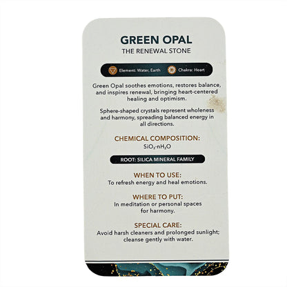 Green Opal Sphere – Heart-Centered Energy and Renewal
