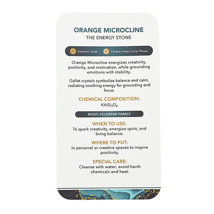 Microcline Orange Gallet – Vibrant Energy and Organic Charm