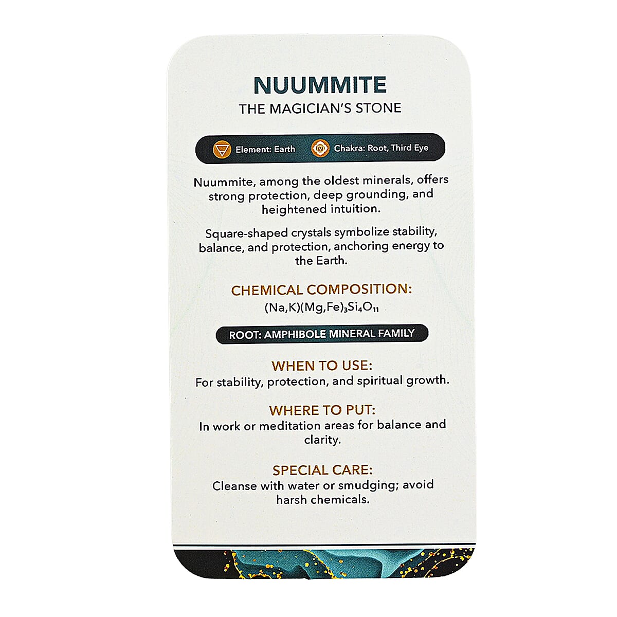 Nuummite Square Shape – Structured Elegance and Grounding Power