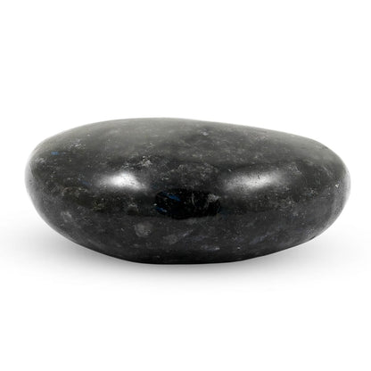 Nuummite Moon Shape for Grounding and Spiritual Focus