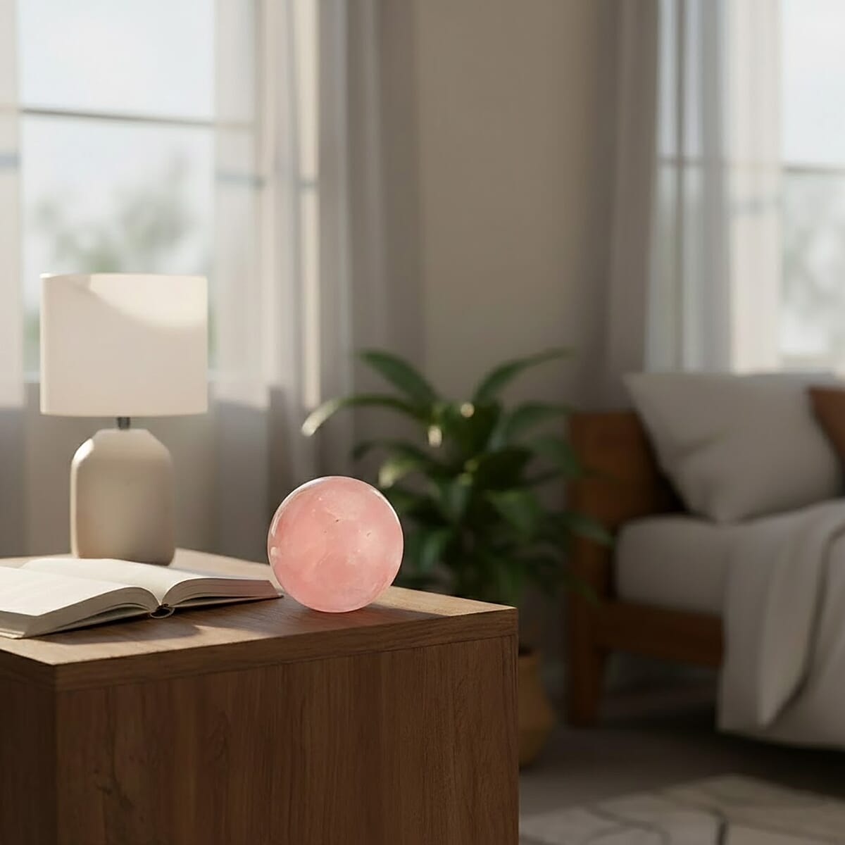 Rose Quartz Sphere – Love, Balance, and Tranquility