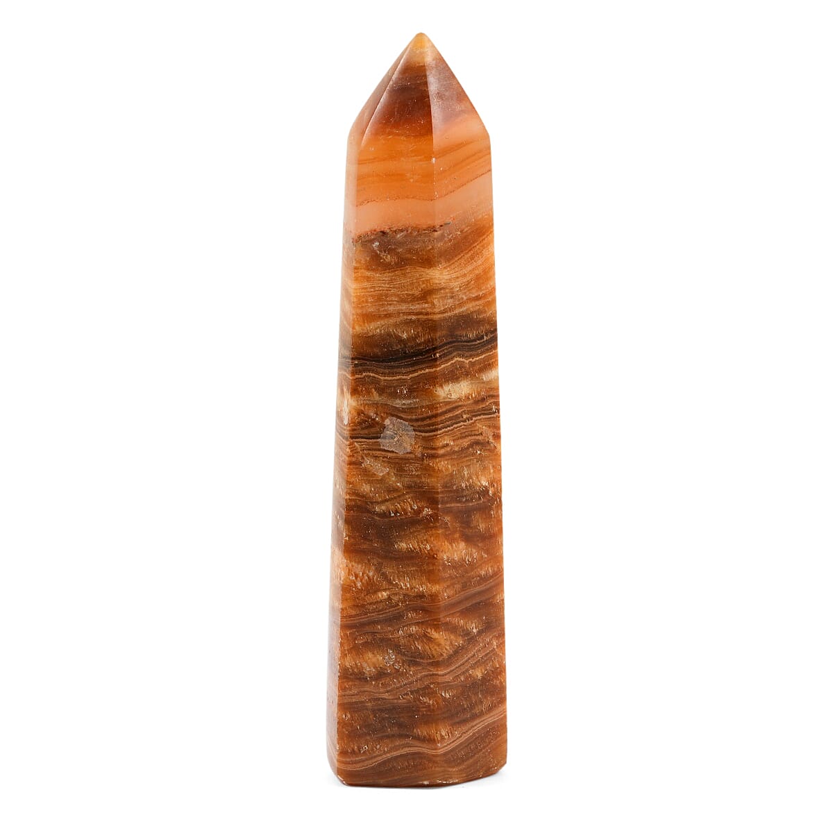 Calcite Brown Prism Tower – Grounded Energy and Focused Intention