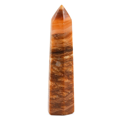 Calcite Brown Prism Tower – Grounded Energy and Focused Intention