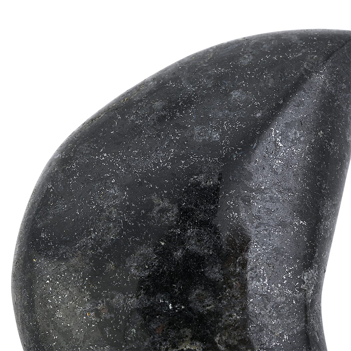 Nuummite Moon Shape – Mysterious Elegance and Symbolic Power