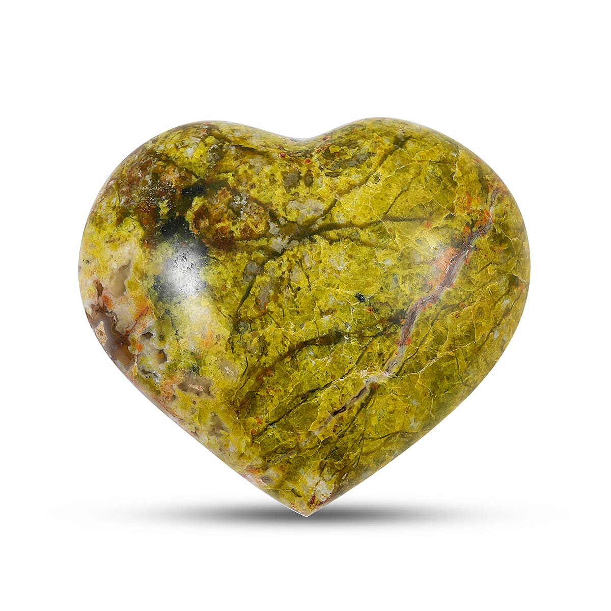 Green Opal Heart for Emotional Balance and Peace