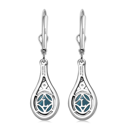 AAA Larimar & Diamond Ocean Joy Drop Earrings