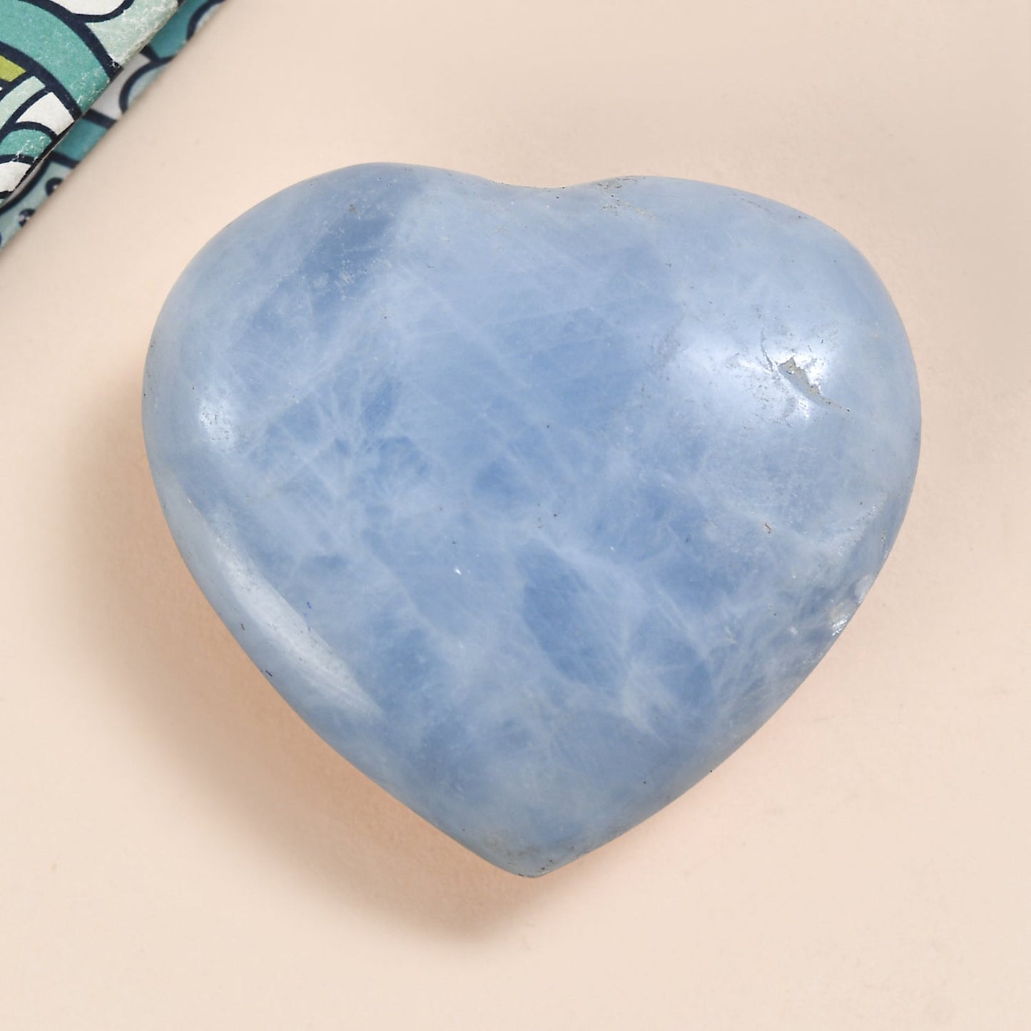 Blue Calcite Heart — Emotional Healing and Calm Energy