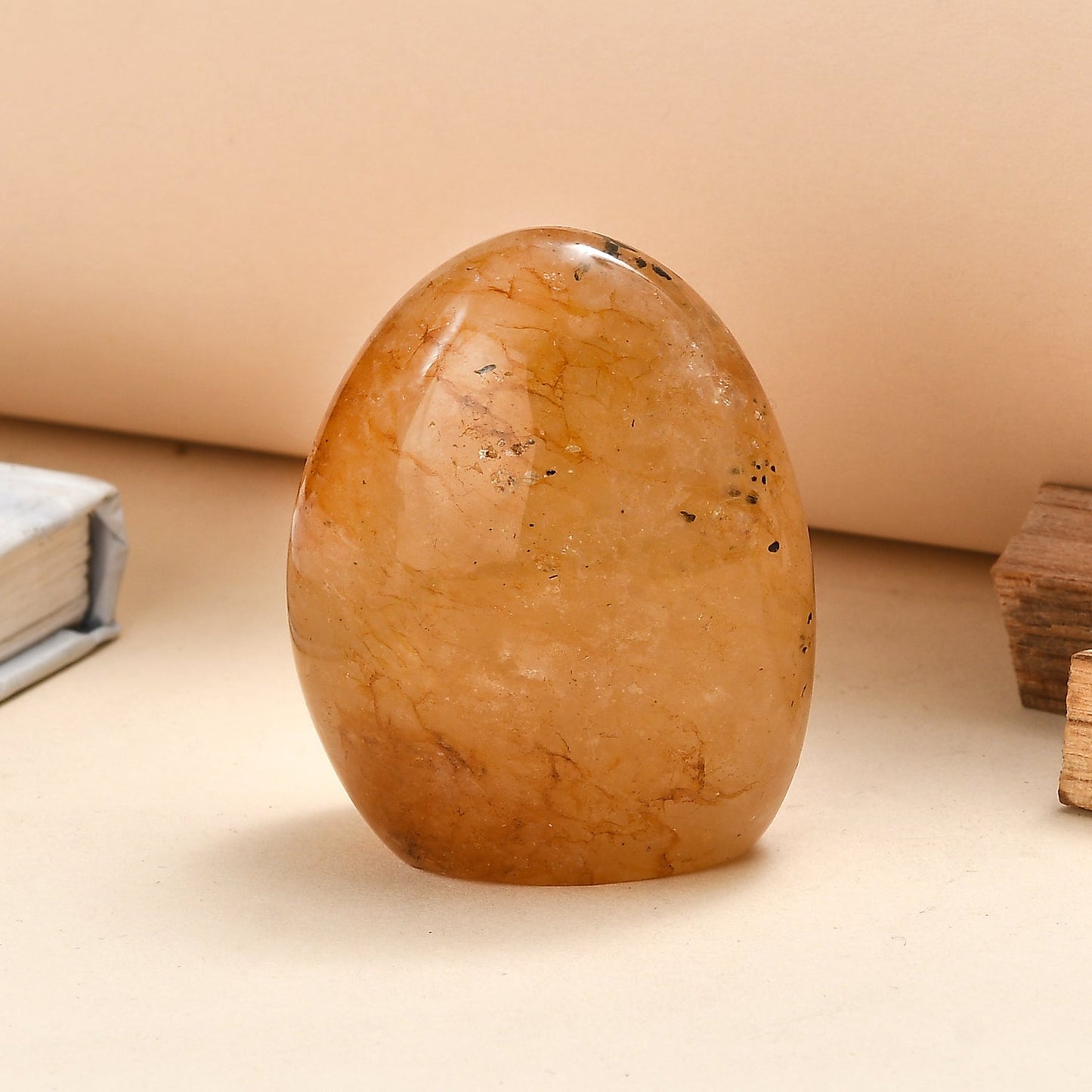 Hematoid Quartz Strength Free Form — Empowerment and Grounding