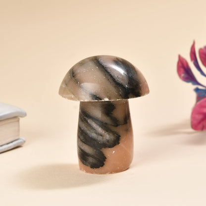 Peachfeldspar Mushroom — Nurture Growth and Harmony