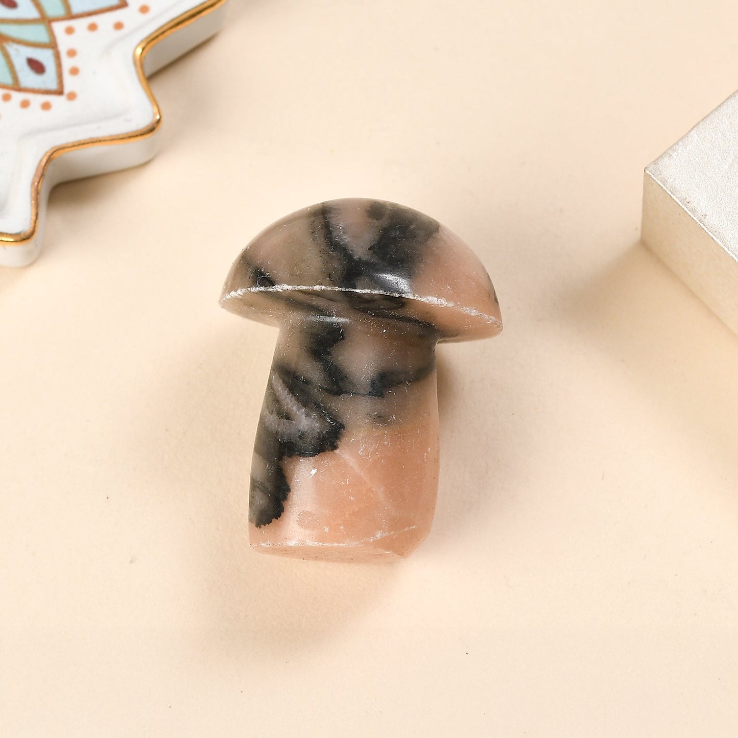 Peachfeldspar Mushroom — Nurture Growth and Harmony