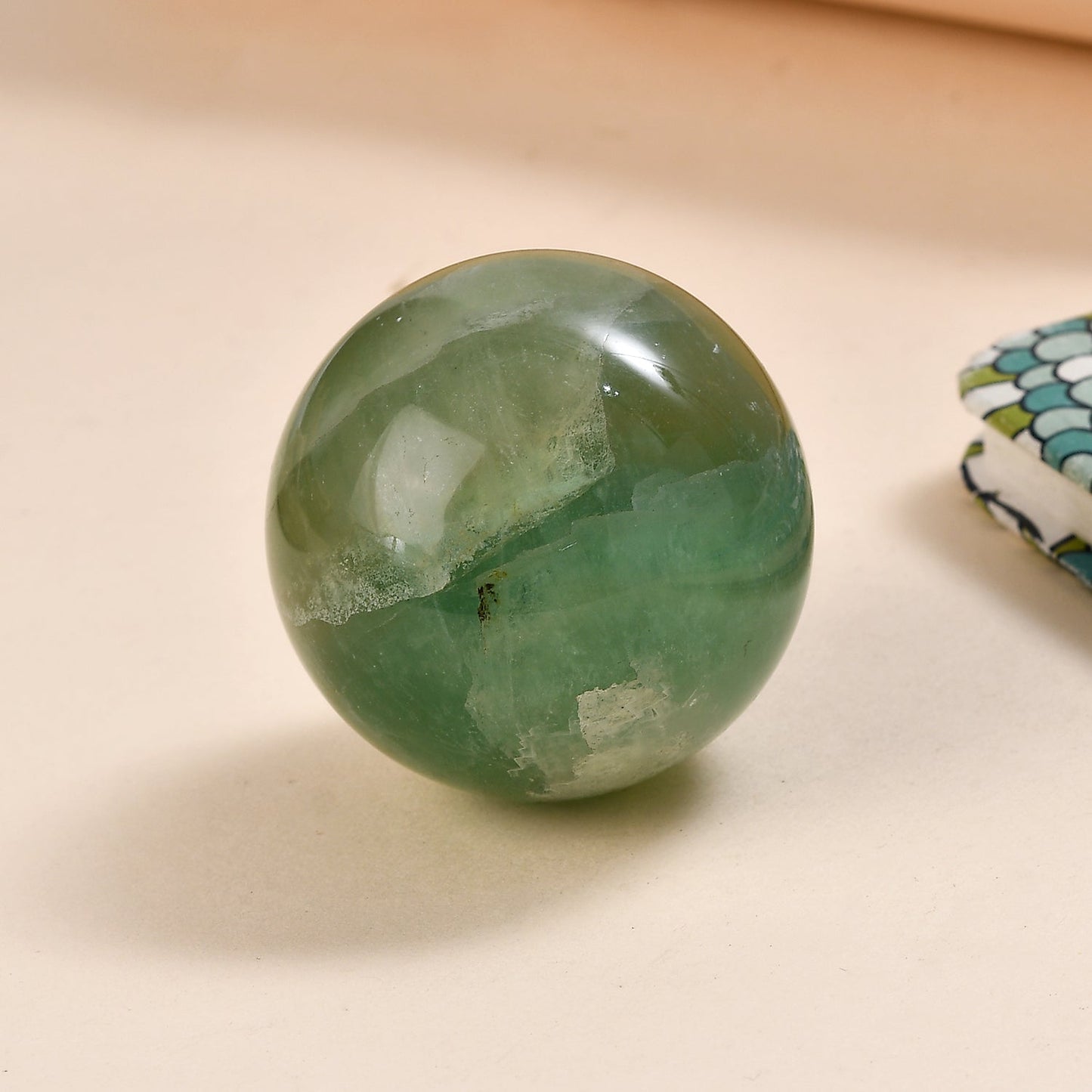 Green Fluorite Sphere — Clarity and Healing Energy