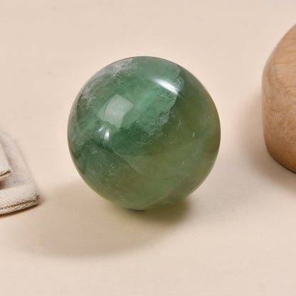 Green Fluorite Sphere — Clarity and Healing Energy