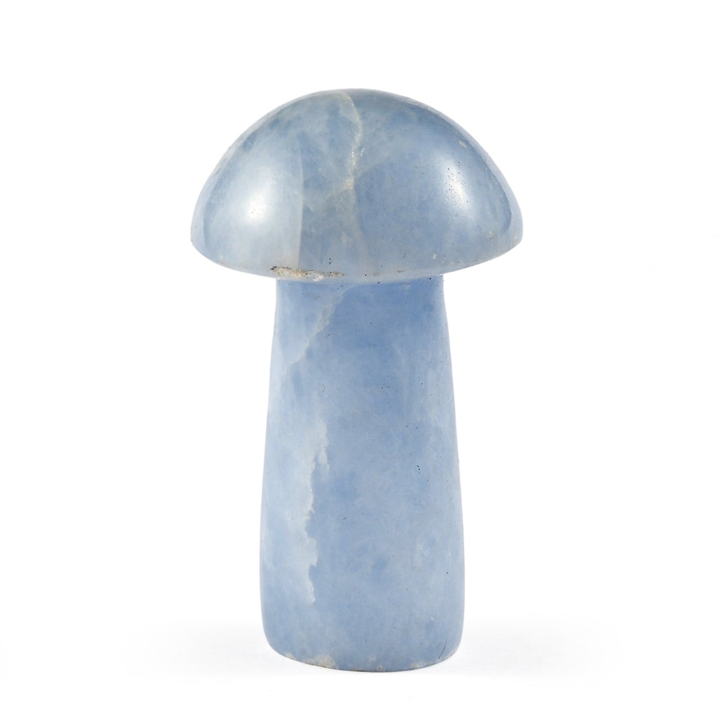 Blue Calcite Mushroom — Soothing Energy for Calm and Clarity