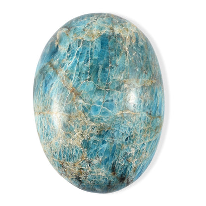 Blue Apatite Palm — Stone of Inspired Vision