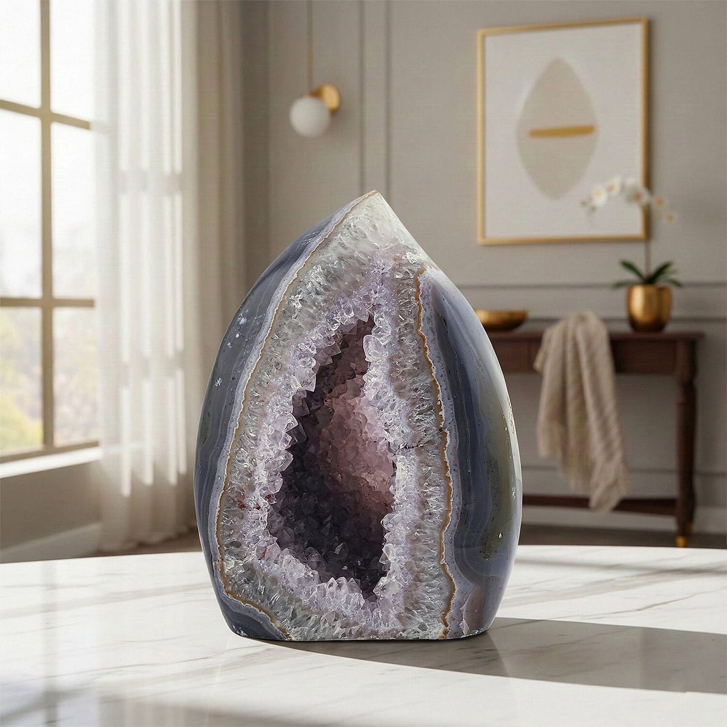 Amethyst Agate Flame – Illuminate Your Path & Elevate Energy