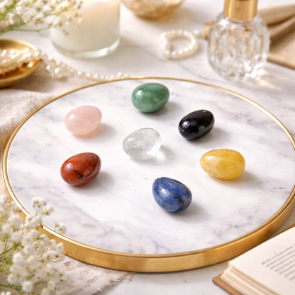Crystal Mini Eggs Set (7pcs) — Balance & Everyday Energy