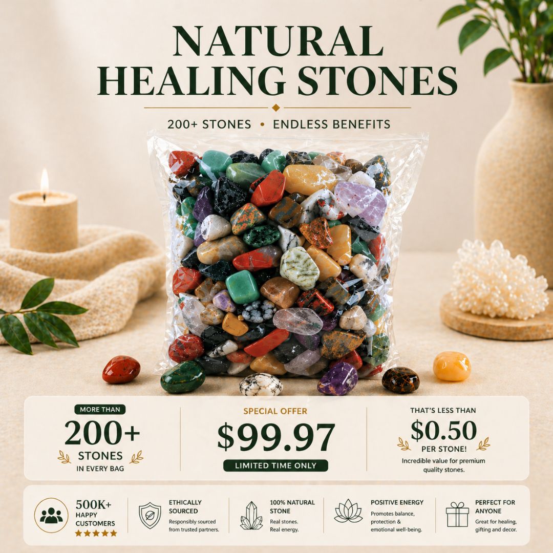 The Authentic Gemstone Collection: 1kg of Nature's Healing Stones
